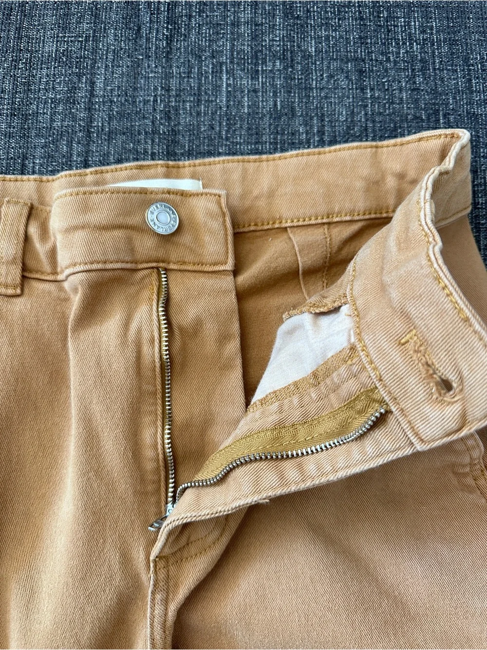 Everlane Barrel Pants Women’s 4 Tan Camel Organic Cotton High Rise